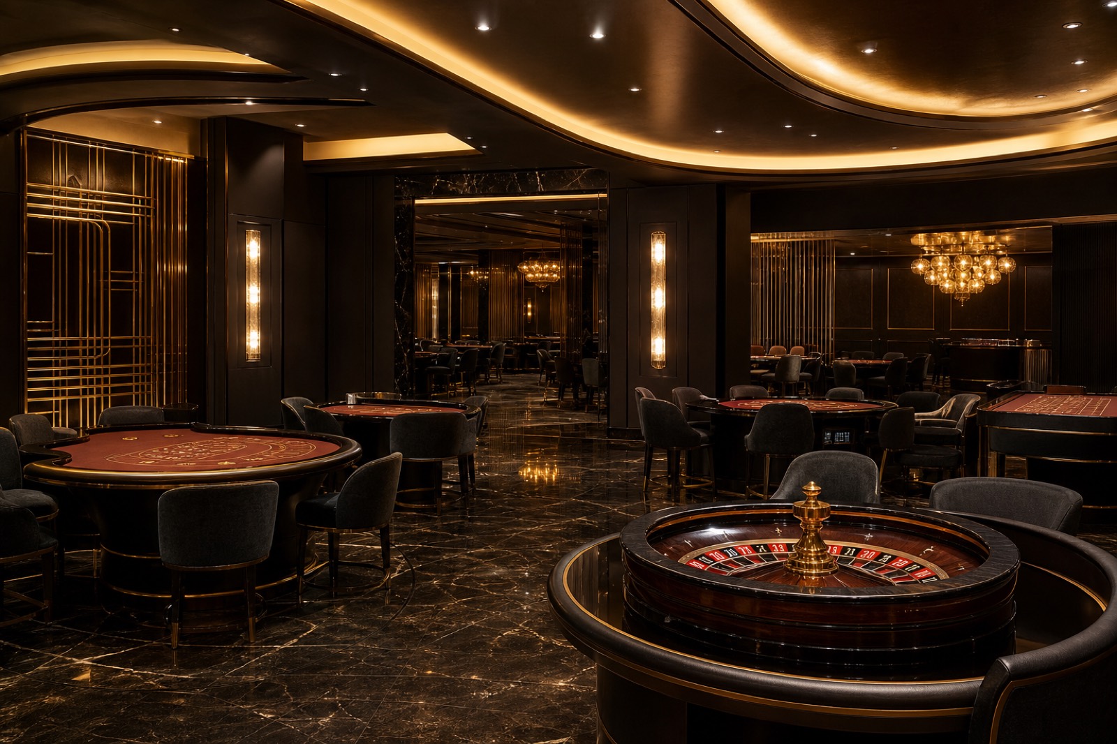 Budapest Lounge játéktér - elegáns enteriőr